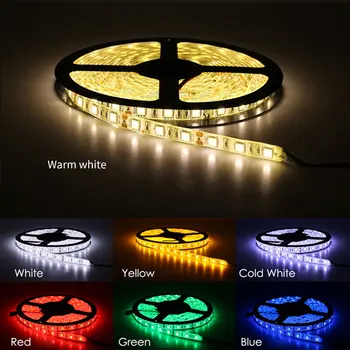 5M 5050 Waterproof LED Strip Lights DC 12V 60 LEDs/M for Home Festival Decoration LED Tape RGB/White/Blue/Green/Pink/Red/Yellow
5M 5050 Waterproof LED Strip Lights DC 12V 60 LEDs/M for Home Festival Decoration LED Tape RGB/White/Blue/Green/Pink/Red/Yellow