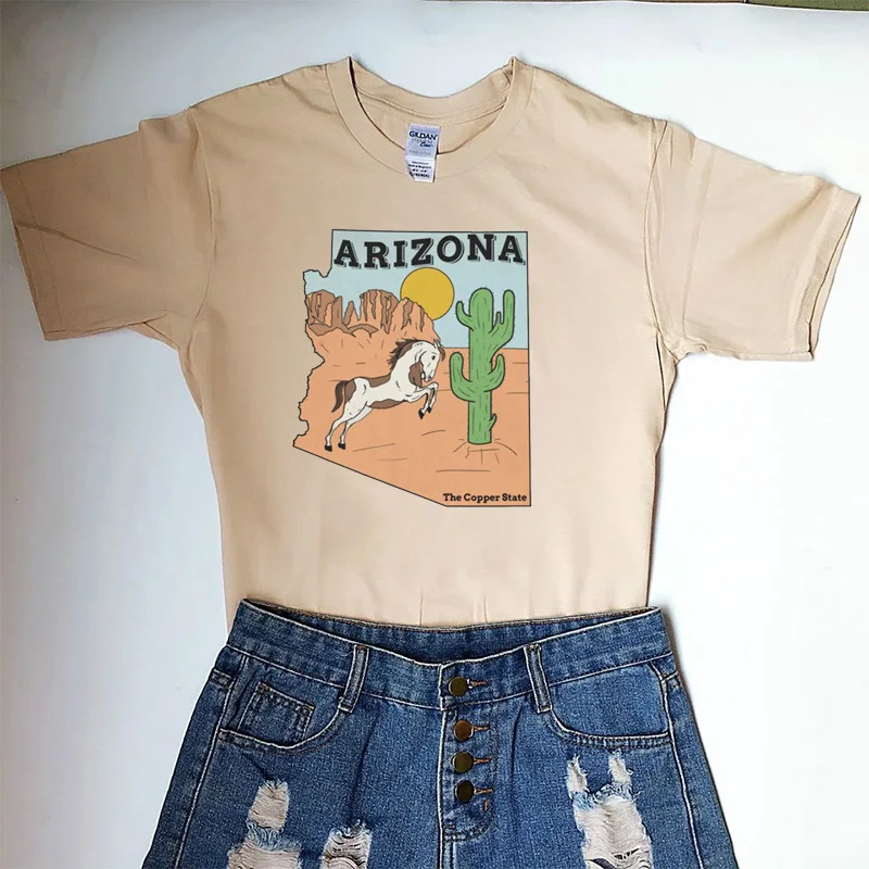 Hot Sale Arizona Printed Humor Tshirts Unisex Style Summer Oversize Cotton Graphic Tees White Harajuku Traveling Clothing Women
Hot Sale Arizona Printed Humor Tshirts Unisex Style Summer Oversize Cotton Graphic Tees White Harajuku Traveling Clothing Women