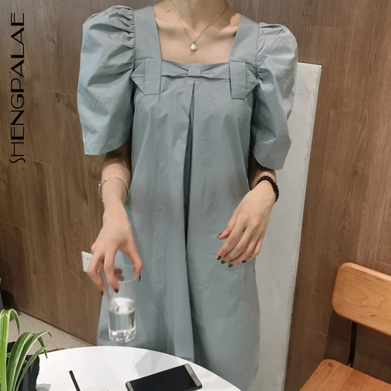 SHENGPALAE 2019 Chic Korean Fashion Style Dresses Square Collar Puff Sleeve Loose White New Summer Spring Women Dress FQ105
SHENGPALAE 2019 Chic Korean Fashion Style Dresses Square Collar Puff Sleeve Loose White New Summer Spring Women Dress FQ105