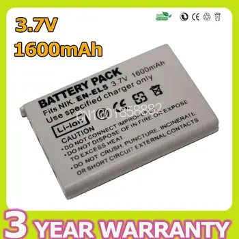 

1600mAh EN-EL5 EN EL5 Camera Battery For Nikon 3700 7900 P5000 P100 4200 P3 P5100 P500 5200 P4 P6000 P510 5900 S10 P90 P520