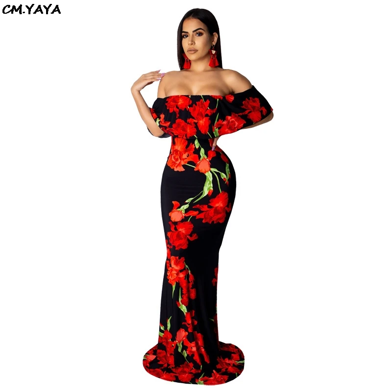 2019 women summer off shoulder short sleeve floral print mermaid floor length maxi dres party club dresses 2 color SMR9274
2019 women summer off shoulder short sleeve floral print mermaid floor length maxi dres party club dresses 2 color SMR9274