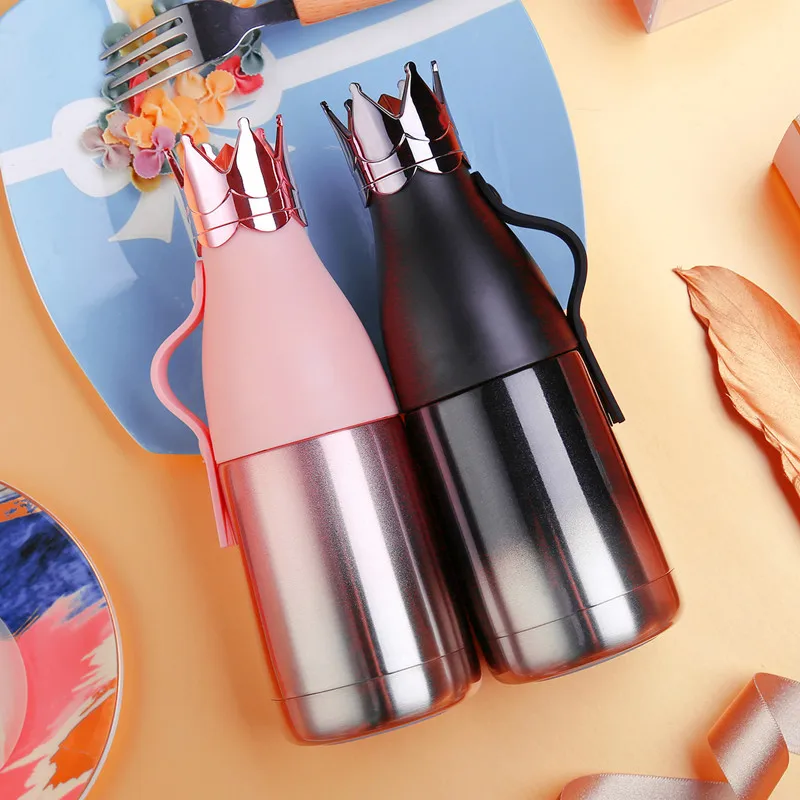 Crown Thermos Bottle Water Bottle Stainless Steel Vacuum Flask Insulated Princess Thermoses Flask New Fashion H1153
Crown Thermos Bottle Water Bottle Stainless Steel Vacuum Flask Insulated Princess Thermoses Flask New Fashion H1153