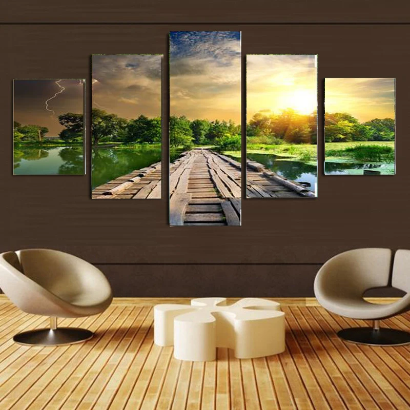 5 Panel Canvas Art Sunset Wooden Walkway Modern Home Decor Canvas Wall Pictures for Living Room Canvas Prints No Frame WP02
5 Panel Canvas Art Sunset Wooden Walkway Modern Home Decor Canvas Wall Pictures for Living Room Canvas Prints No Frame WP02