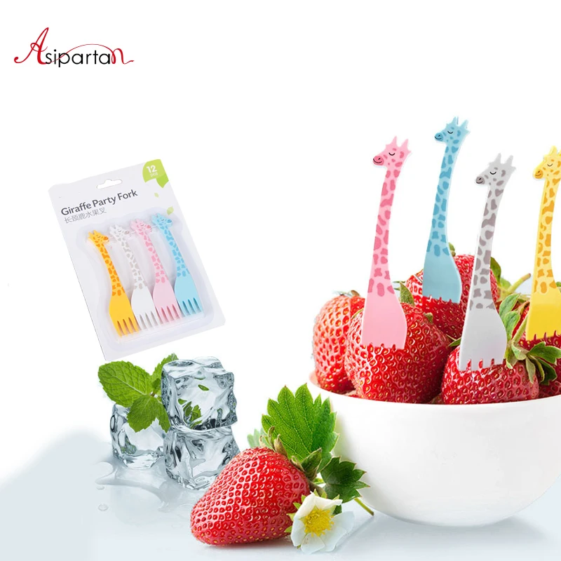Asipartan 12pcs/set Giraffe Shape Fruit Fork Cartoon Animal Fruit Salad Dessert Cake Forks Cocktail Picks Kitchen Party Decor
Asipartan 12pcs/set Giraffe Shape Fruit Fork Cartoon Animal Fruit Salad Dessert Cake Forks Cocktail Picks Kitchen Party Decor