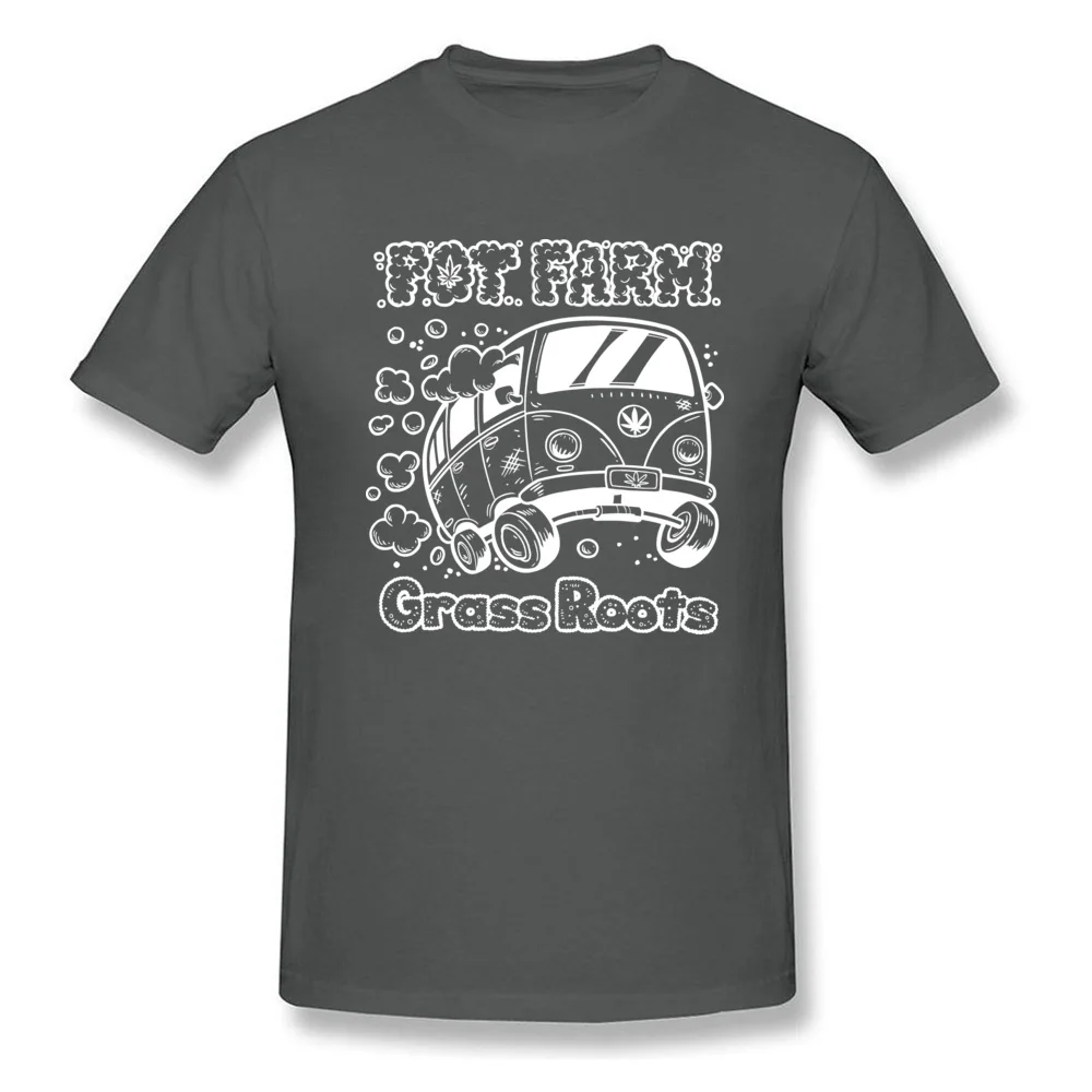 Birthday Top T-shirts Cheap Short Sleeve Summer Pure Cotton Round Neck Men Tees Normal Tee-Shirt Summer Autumn Pot Farm Grass Roots Van White carbon