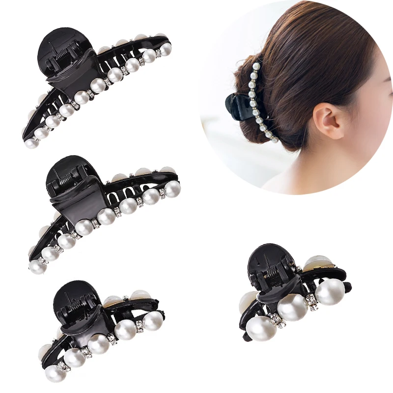 M MISM Women Classic Rhinestone Imitation Pearl Big Hair Claws Crystal Elegant Twinkling Hair Holders Tools Clips Accessories
M MISM Women Classic Rhinestone Imitation Pearl Big Hair Claws Crystal Elegant Twinkling Hair Holders Tools Clips Accessories