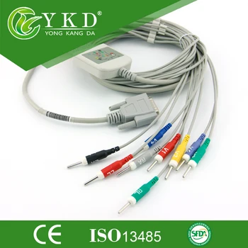 Nihon kohden 10 lead EKG cable leadwires, DB 15pin,AHA, Banana resistance din 3.0
Nihon kohden 10 lead EKG cable leadwires, DB 15pin,AHA, Banana resistance din 3.0