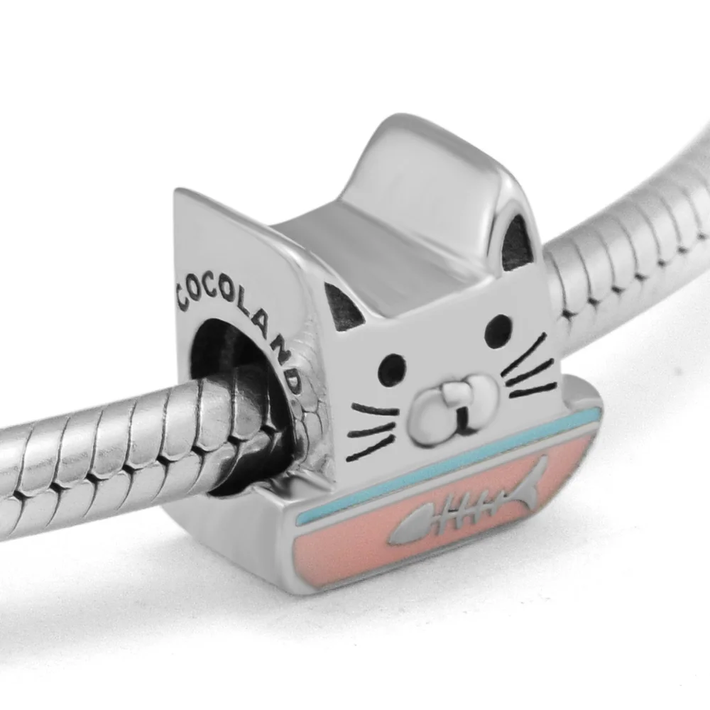 Genuine 925 Sterling Silver Lovely Cat Beads Charms Fits Original Bracelet trinket Jewelry for Women Men DIY Making
Genuine 925 Sterling Silver Lovely Cat Beads Charms Fits Original Bracelet trinket Jewelry for Women Men DIY Making