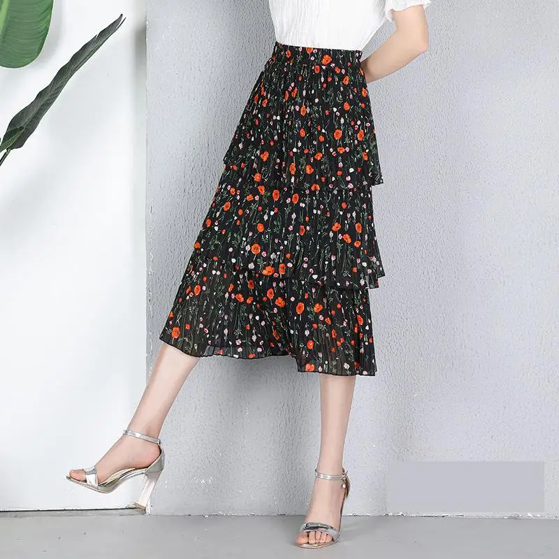 2019 Summer New Arrival Chiffon Skirt Women Elegant Layer Skirt Irregular Lotus Leaf Hem Pleated Skirt 6 Patterns Available
2019 Summer New Arrival Chiffon Skirt Women Elegant Layer Skirt Irregular Lotus Leaf Hem Pleated Skirt 6 Patterns Available
