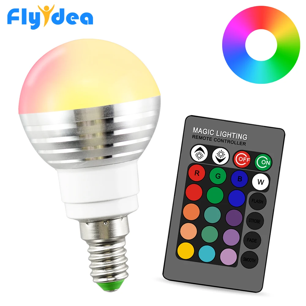 E14 16 Color Magic LED Night Light Lamp colorful 110V 220V holiday Dimmable Stage Light 5W 24key IR Remote Control rgb Bulb
E14 16 Color Magic LED Night Light Lamp colorful 110V 220V holiday Dimmable Stage Light 5W 24key IR Remote Control rgb Bulb