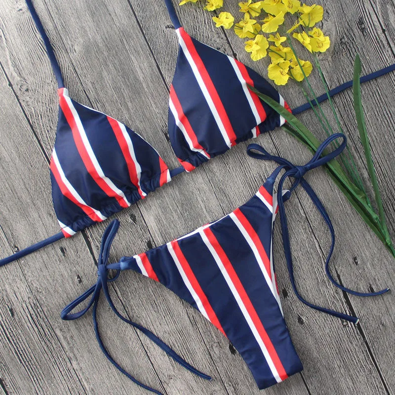 2018 NEW Women Push-up Low Waist Striped Bikini Set Padded Bandage Swimsuit Swimwear Beachwear
2018 NEW Women Push-up Low Waist Striped Bikini Set Padded Bandage Swimsuit Swimwear Beachwear
