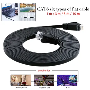 CAT6 Flat Ethernet Cable RJ45 Lan Cable Networking Ethernet Patch Cord for Computer Router Laptop 1M/3M/5M/10M
CAT6 Flat Ethernet Cable RJ45 Lan Cable Networking Ethernet Patch Cord for Computer Router Laptop 1M/3M/5M/10M