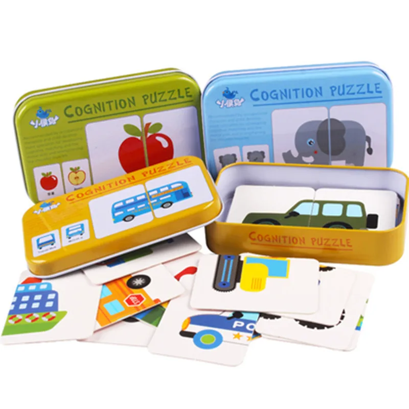 Educational Cognition Puzzle Toys Toddler Iron Box Cards Matching Game Cognitive Card Vehicl Fruit Animal Life Set Pair Puzzle
Educational Cognition Puzzle Toys Toddler Iron Box Cards Matching Game Cognitive Card Vehicl Fruit Animal Life Set Pair Puzzle