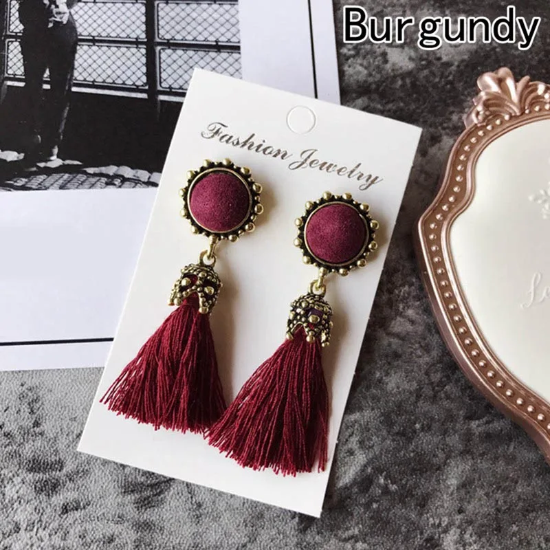 New Mode Style Hot Tassel Earrings Black Retro Tassel Long Earrings Large Earrings Birthday Fashion Gifts
New Mode Style Hot Tassel Earrings Black Retro Tassel Long Earrings Large Earrings Birthday Fashion Gifts