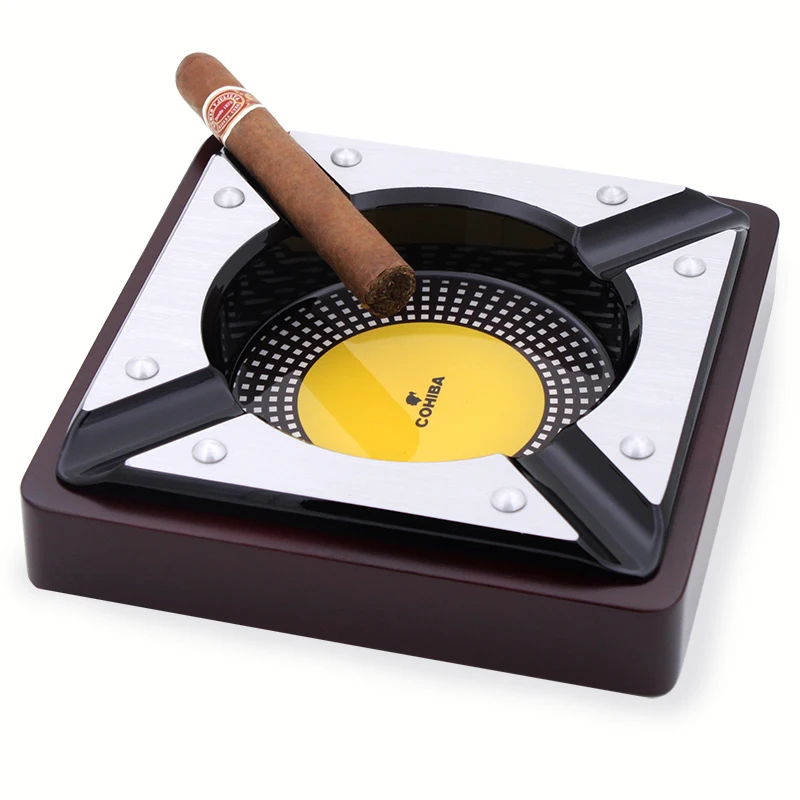 High Quality Black Metal Snow Wooden Platform Cigar Ashtray Hold 4 Cigars so nice
High Quality Black Metal Snow Wooden Platform Cigar Ashtray Hold 4 Cigars so nice