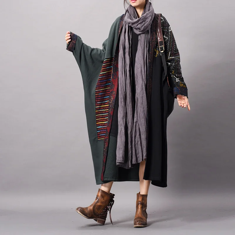 Johnature Vintage Print Floral Trench Bat Sleeve Coat For Women 2019 Spring New Cotton Linen Loose Women Cloths Cardigan Trench
Johnature Vintage Print Floral Trench Bat Sleeve Coat For Women 2019 Spring New Cotton Linen Loose Women Cloths Cardigan Trench