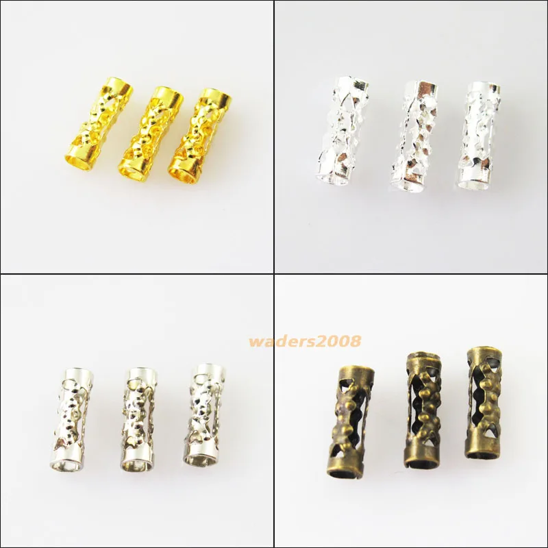 150Pcs Flower Tube Spacer Beads Connectors 3x9mm Gold Silver Dull Silver Bronze Plated
150Pcs Flower Tube Spacer Beads Connectors 3x9mm Gold Silver Dull Silver Bronze Plated