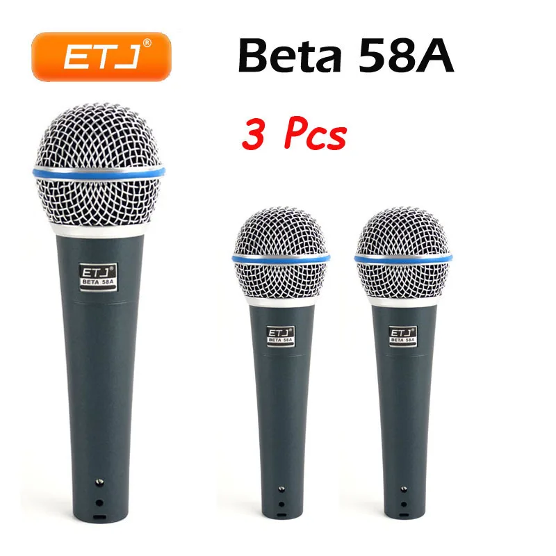 Free Shipping 3 Pcs Karaoke Microphone Wired Handheld Microphone Dynamic Microfone Beta58A 
Free Shipping 3 Pcs Karaoke Microphone Wired Handheld Microphone Dynamic Microfone Beta58A