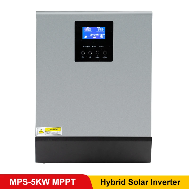MPS-5K 5KVA Pure Sine Wave Hybrid Inverter 48VDC Input 220VAC Output Built-in MPPT Solar Charge Controller New Arrival
MPS-5K 5KVA Pure Sine Wave Hybrid Inverter 48VDC Input 220VAC Output Built-in MPPT Solar Charge Controller New Arrival