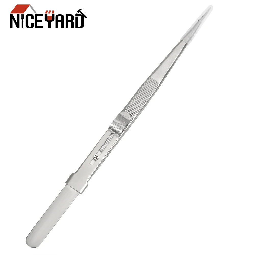 

NICEYARD Anti Static 165mm Adjustable Slide Lock Tweezer Precision for Jewelry Electronic Components Holding Tightly Repair Tool