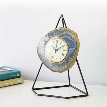 Home Decor Stone Crafts Figurine Art Design Clock Metal Shelf Natural Stone Luxury Agate Art
Home Decor Stone Crafts Figurine Art Design Clock Metal Shelf Natural Stone Luxury Agate Art