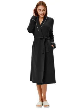 Women robes Shawl Collar V-Neck Long Knitting Lounge Robe autumn winter solid color lace-up knee length night sleepwear dress
Women robes Shawl Collar V-Neck Long Knitting Lounge Robe autumn winter solid color lace-up knee length night sleepwear dress