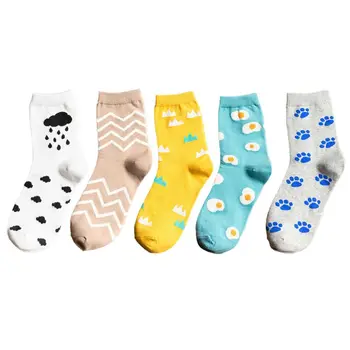 Women Girls Winter Rib Trim Elastic Long Crew Socks Japanese Style Cartoon Rainy Cloud Fried Egg Printed Cotton Tube Hosiery
Women Girls Winter Rib Trim Elastic Long Crew Socks Japanese Style Cartoon Rainy Cloud Fried Egg Printed Cotton Tube Hosiery