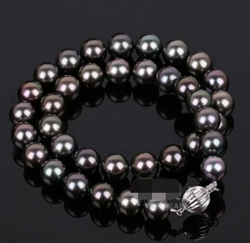Jew3109 natural 10-11mm tahitian black red pearl necklaces 18inch 
Jew3109 natural 10-11mm tahitian black red pearl necklaces 18inch