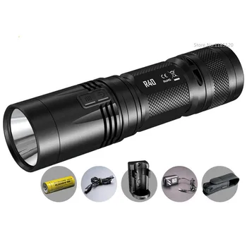 NITECORE R40 Rechargeable Flashlight CREE XP-L HI LED max 1000 lumen beam throw 520 meters tactical torch with original battery
NITECORE R40 Rechargeable Flashlight CREE XP-L HI LED max 1000 lumen beam throw 520 meters tactical torch with original battery