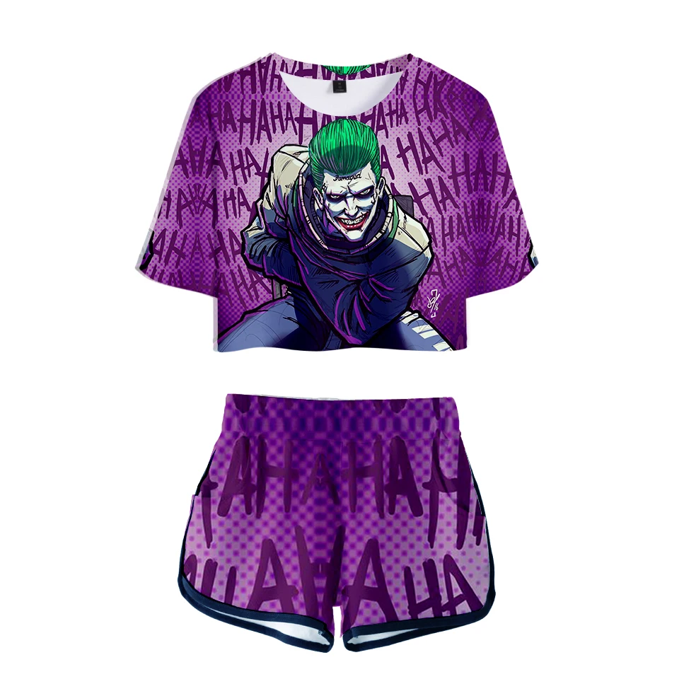 Joker 3D Print 2 Piece Outfits for Women Crop Top Track Suit Two Piece Set Top and Shorts Set Ladies Tracksuits Hip Hop Clothing
Joker 3D Print 2 Piece Outfits for Women Crop Top Track Suit Two Piece Set Top and Shorts Set Ladies Tracksuits Hip Hop Clothing