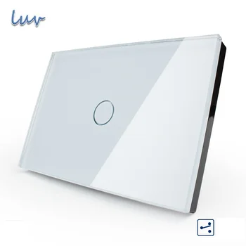 

Livolo US/AU standard,Touch switch, VL-C301S-81,1-gang 2-way, Touch Screen Light Switch, White Crystal Glass Panel for Led Light