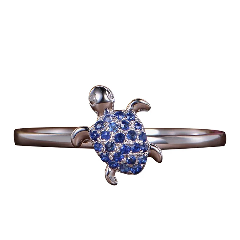 Blue Zircon Creative Turtle Finger Rings For Women Cute Girls Party Jewelry Ladies Animal Anniversary Ring Size 5-10 Bague Femme
Blue Zircon Creative Turtle Finger Rings For Women Cute Girls Party Jewelry Ladies Animal Anniversary Ring Size 5-10 Bague Femme