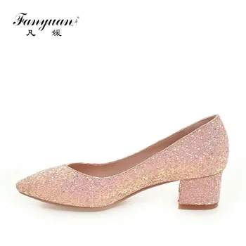 Fanyuan 2019 Large Size 34-43 Office Lady Bling Upper Square Heels Woman Shoes Comcise Pink White Black Date Wedding Pumps
Fanyuan 2019 Large Size 34-43 Office Lady Bling Upper Square Heels Woman Shoes Comcise Pink White Black Date Wedding Pumps