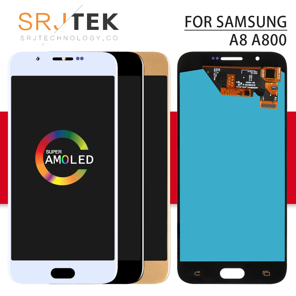 AMOLED Srjtek For Samsung Galaxy A8 A800 A800F Display Touch Screen Digitizer Panel Assembly Replacement Frame For A8000 LCD
AMOLED Srjtek For Samsung Galaxy A8 A800 A800F Display Touch Screen Digitizer Panel Assembly Replacement Frame For A8000 LCD