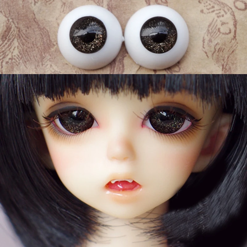 High quality 14mm Half Round Acrylic eyes 4 pairs for reborn baby doll BJD DOLL