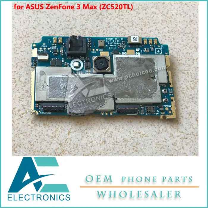 Mainboard for ASUS ZenFone 3 Max (ZC520TL) Motherboard 2GB RAM / 16GB ROM Logic Board Circuits Keypads
Mainboard for ASUS ZenFone 3 Max (ZC520TL) Motherboard 2GB RAM / 16GB ROM Logic Board Circuits Keypads