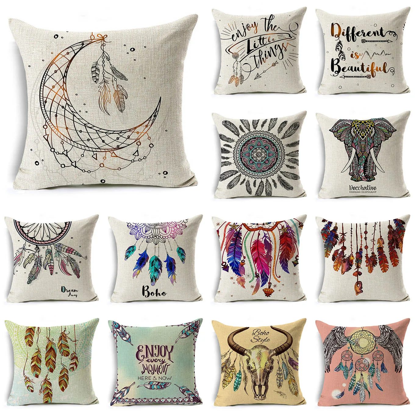 WZH Mandala and Bohemian Style Cushion Cover 45x45cm Linen Decorative Pillow Cover Sofa Bed Pillow Case
WZH Mandala and Bohemian Style Cushion Cover 45x45cm Linen Decorative Pillow Cover Sofa Bed Pillow Case