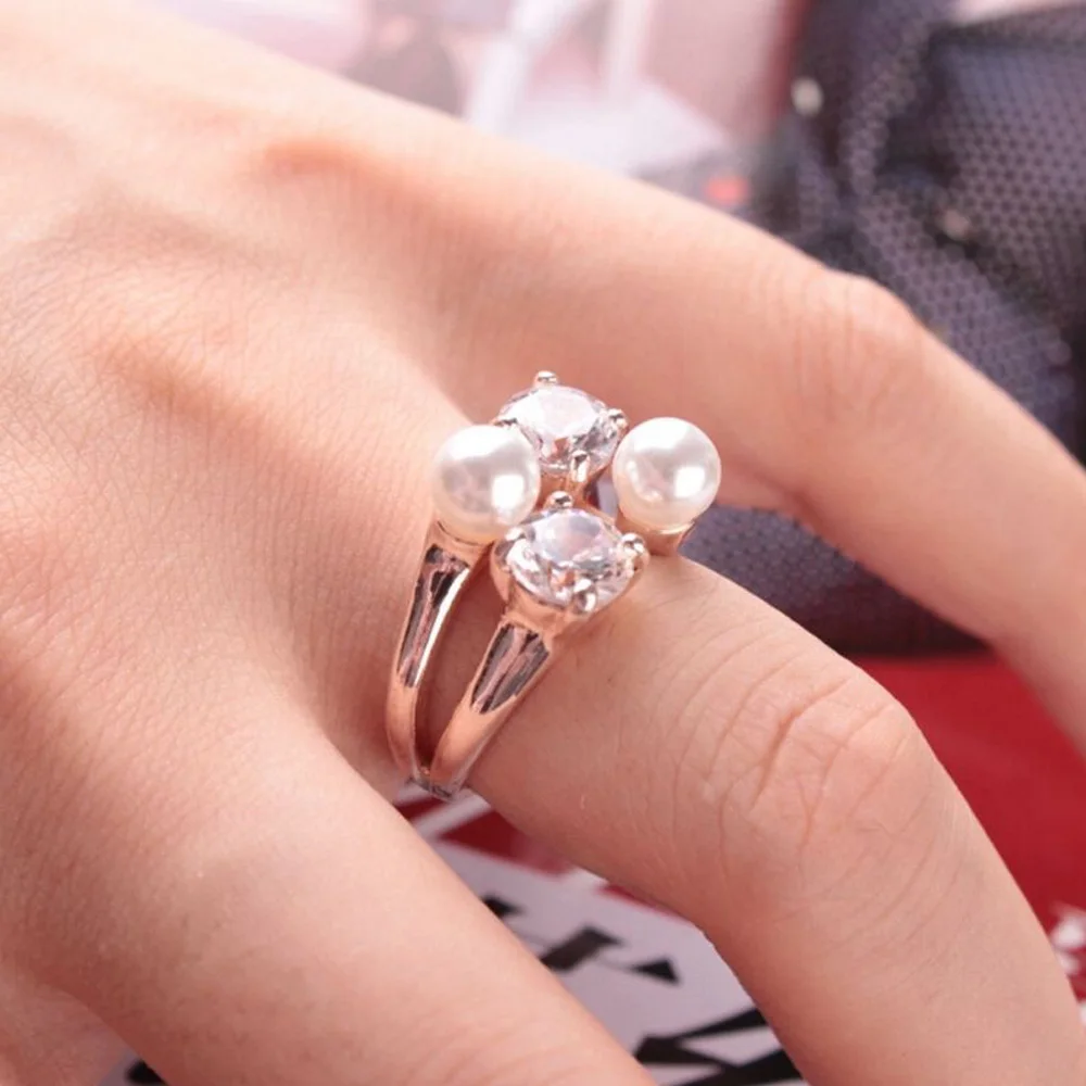 1pc Adjustable Rose Gold Silver Geometric Plating Alloy Crystal Zircon Open Pearl Ring Fashion Lady Jewelry Accessories
1pc Adjustable Rose Gold Silver Geometric Plating Alloy Crystal Zircon Open Pearl Ring Fashion Lady Jewelry Accessories