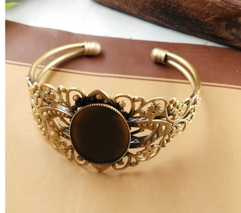 10PCS/lot bronze 18*25mm crankset setting bracelet accessories for diy jewelry materials 
10PCS/lot bronze 18*25mm crankset setting bracelet accessories for diy jewelry materials