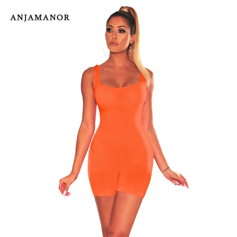 ANJAMANOR Sexy Sleeveless Playsuit Bodycon Short Rompers Womens Jumpsuit Summer Clothes for Women Ropa Mujer 2019 D36-I09
ANJAMANOR Sexy Sleeveless Playsuit Bodycon Short Rompers Womens Jumpsuit Summer Clothes for Women Ropa Mujer 2019 D36-I09