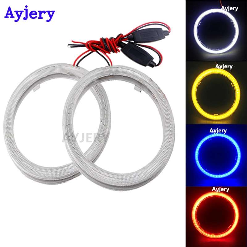 AYJERY 2 PCS COB LED Angel Eyes 80MM 63 SMD Auto Halo Ring Car Motorcycle With Cover COB 8 CM White Blue Red Yellow 12V/24V DC
AYJERY 2 PCS COB LED Angel Eyes 80MM 63 SMD Auto Halo Ring Car Motorcycle With Cover COB 8 CM White Blue Red Yellow 12V/24V DC