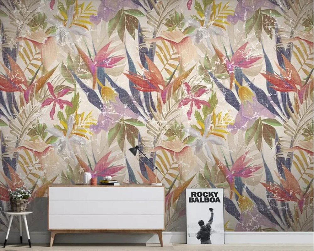 Nordic tropical plants vintage wallpaper mural papel de parede for the living room sofa tv wall bedroom wall papers home decor
Nordic tropical plants vintage wallpaper mural papel de parede for the living room sofa tv wall bedroom wall papers home decor