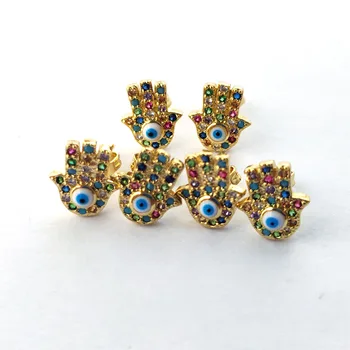 8Pairs Fashion Gold Color Colorful CZ Rainbow cubic zirconia Micro Pave Hamsa Hand Eye Stud Earrings Women Jewelry ER953
8Pairs Fashion Gold Color Colorful CZ Rainbow cubic zirconia Micro Pave Hamsa Hand Eye Stud Earrings Women Jewelry ER953