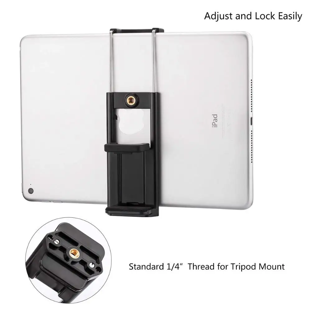 Tablet PC Adapter Phone Tripod Mount Holder Dual Use with Double 1/4 Inch Screw Thread
Tablet PC Adapter Phone Tripod Mount Holder Dual Use with Double 1/4 Inch Screw Thread