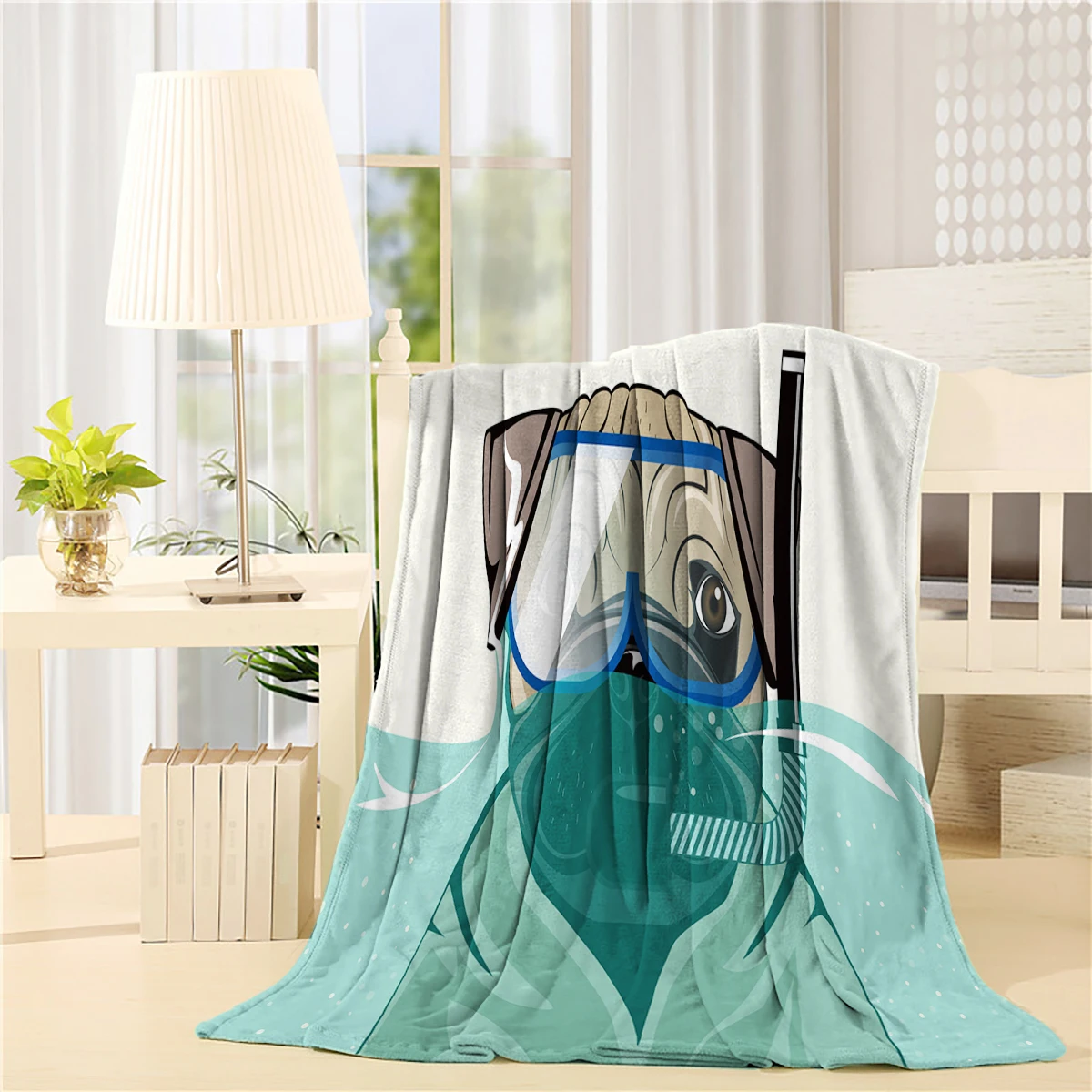 CHARMHOME Cute Dog Cartoon Pattern Blanket Flannel Fleece Diving French Bulldog Blanket Sofa Bed Kid Adults Warm Throw Blanket
CHARMHOME Cute Dog Cartoon Pattern Blanket Flannel Fleece Diving French Bulldog Blanket Sofa Bed Kid Adults Warm Throw Blanket