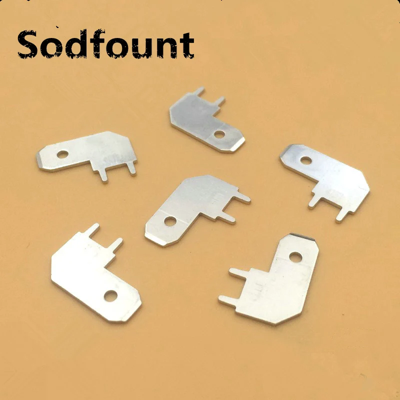 100pcs 6.3 L Inserts Plug Spring Terminal PCB Solder lug L type Corner Flag thickness 0.8 two legs ,PCB welding sheet
100pcs 6.3 L Inserts Plug Spring Terminal PCB Solder lug L type Corner Flag thickness 0.8 two legs ,PCB welding sheet