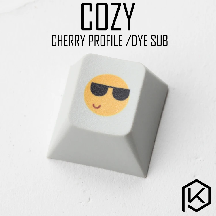 Novelty cherry profile pbt keycap for mechanical keyboards Dye Sub legends cozy smile funny black yellow | Компьютеры и офис