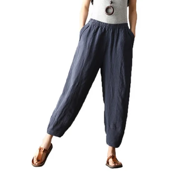 Cotton linen blend casual cparis elastic waist blue red harem pants for women summer spring autumn high waist trousers xzh0803
Cotton linen blend casual cparis elastic waist blue red harem pants for women summer spring autumn high waist trousers xzh0803