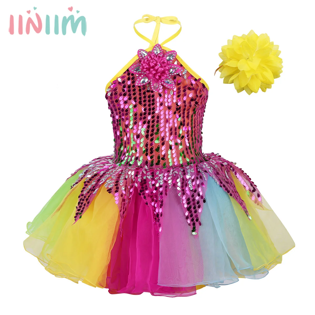 iiniim Infantil Baby Girls Dancewear Sequins Flower Applique Colorful Kids Teen Tutu Dress with Wristband for Ballet Dance Dress
iiniim Infantil Baby Girls Dancewear Sequins Flower Applique Colorful Kids Teen Tutu Dress with Wristband for Ballet Dance Dress