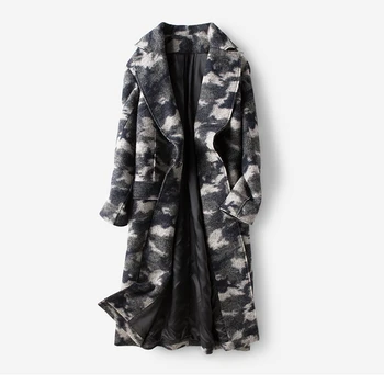 high grade camouflage pattern woolen women's fashion long overcoat suit-collar double breasted S/M/L
high grade camouflage pattern woolen women's fashion long overcoat suit-collar double breasted S/M/L